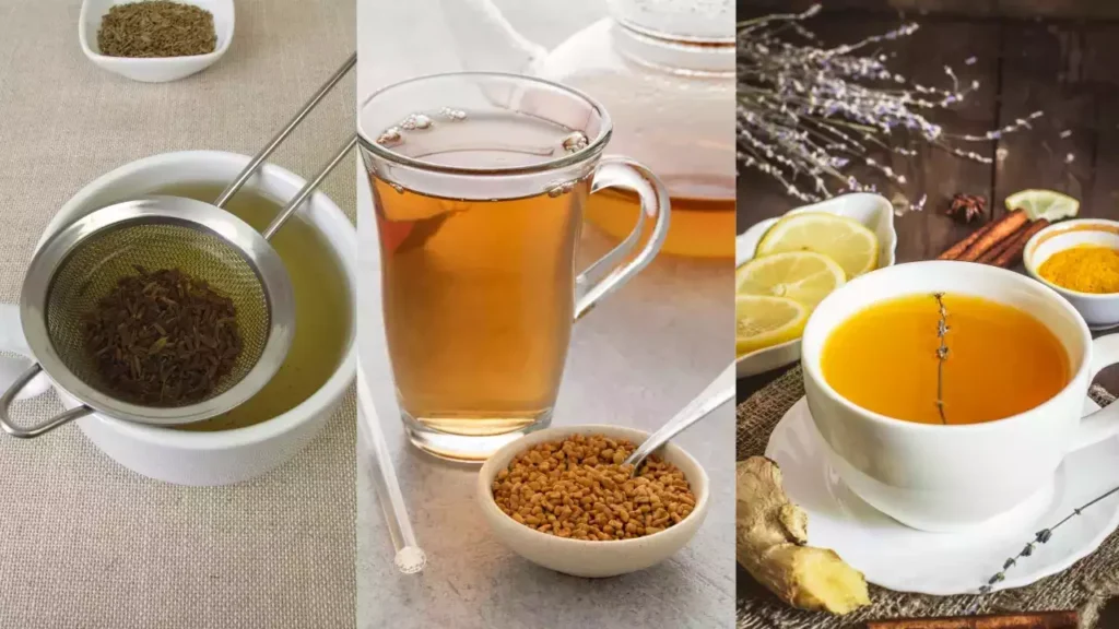 Detox tea cup with herbal ingredients for natural cleansing