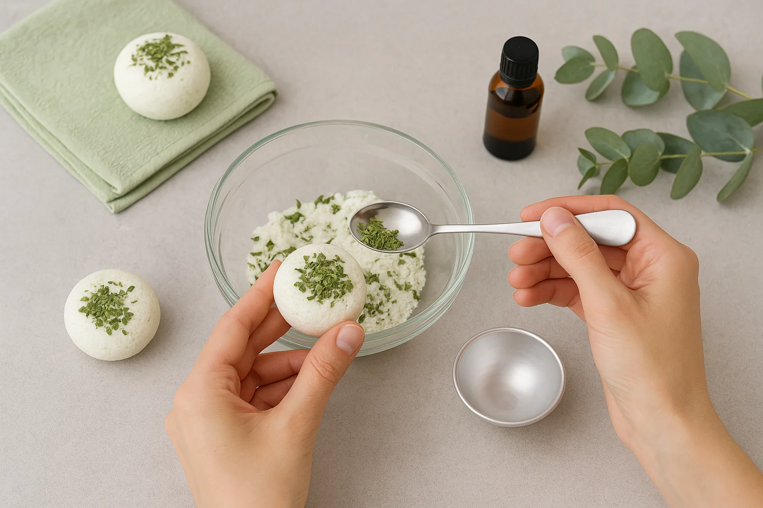 How to Make a Shower Bomb with Eucalyptus That Is Natural