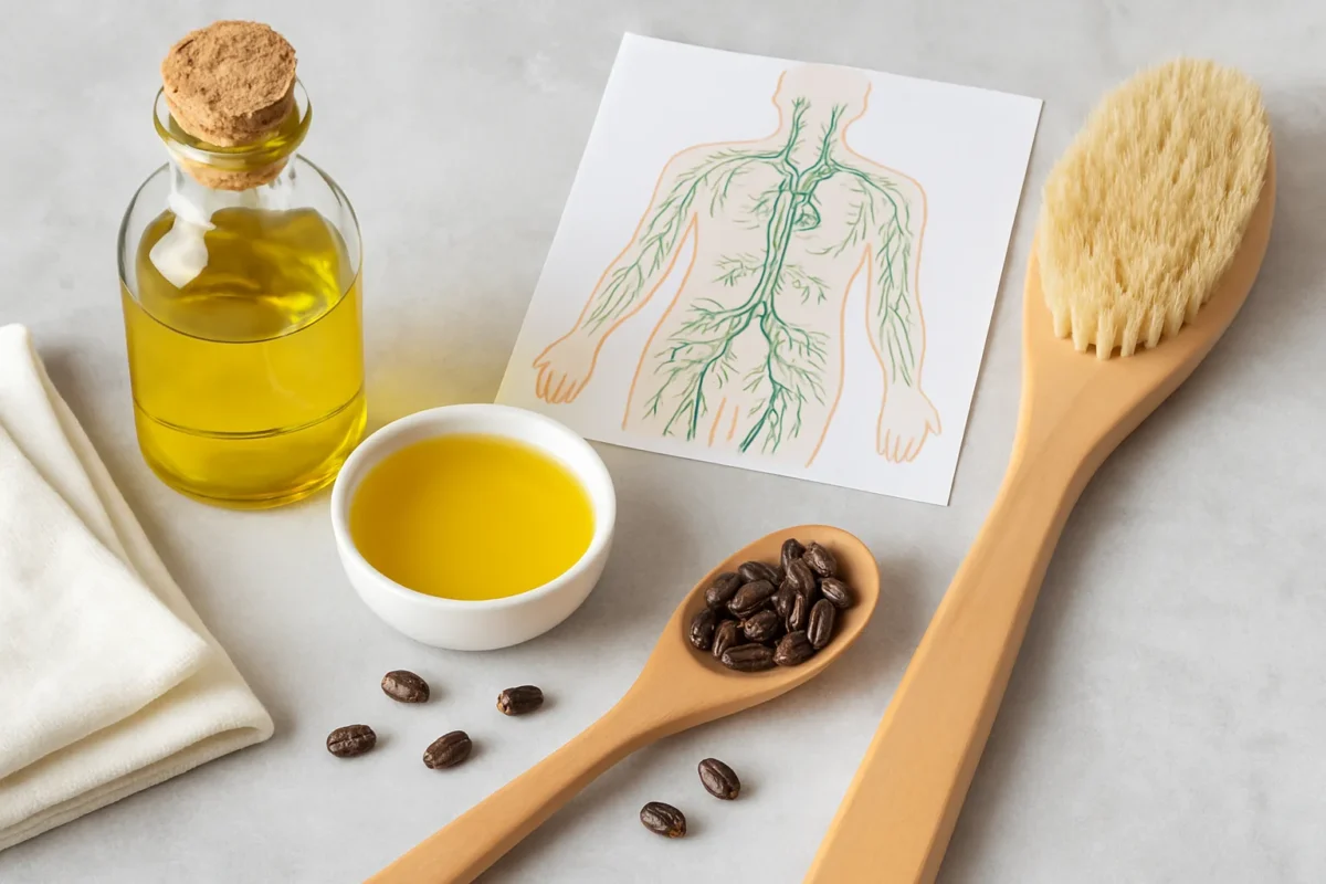 castor oil for lymphatic drainage

