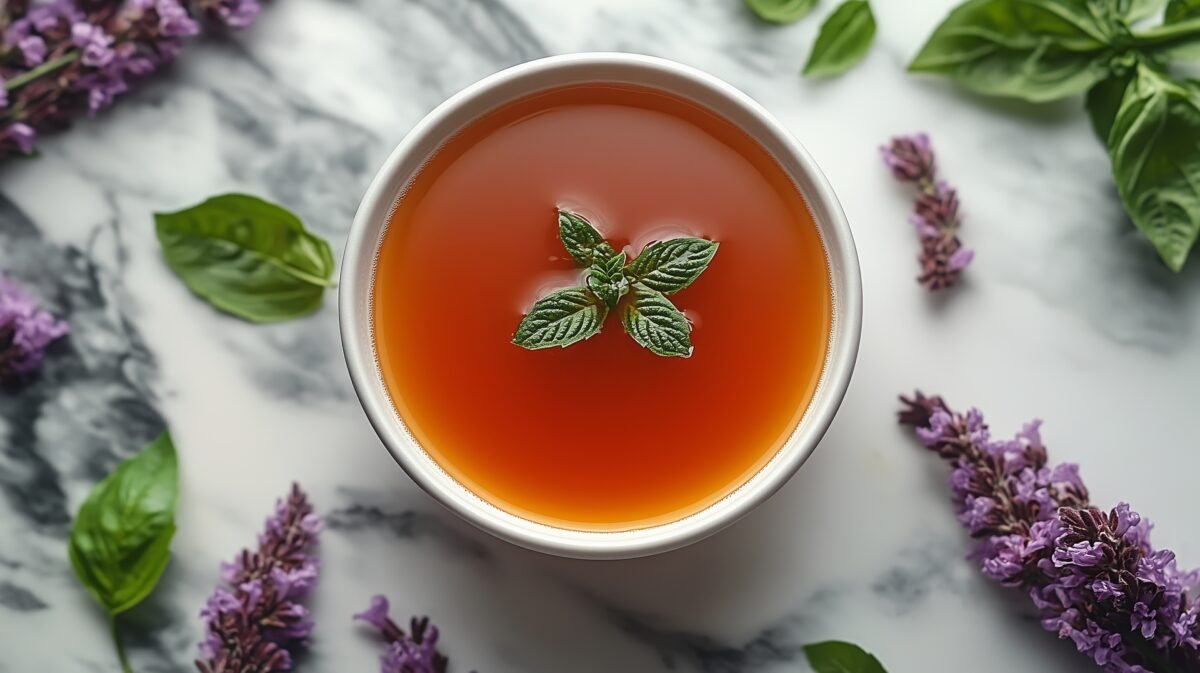 basil herbal tea
