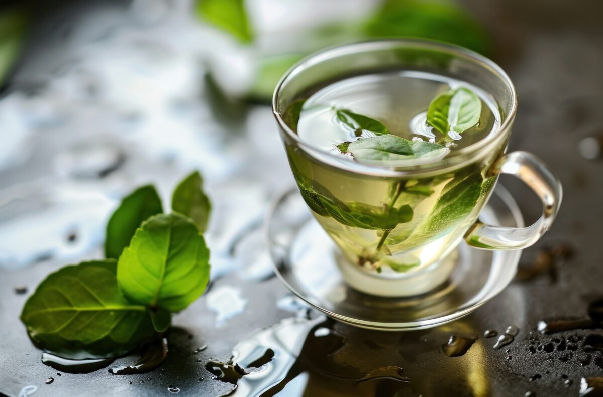 basil herbal tea
