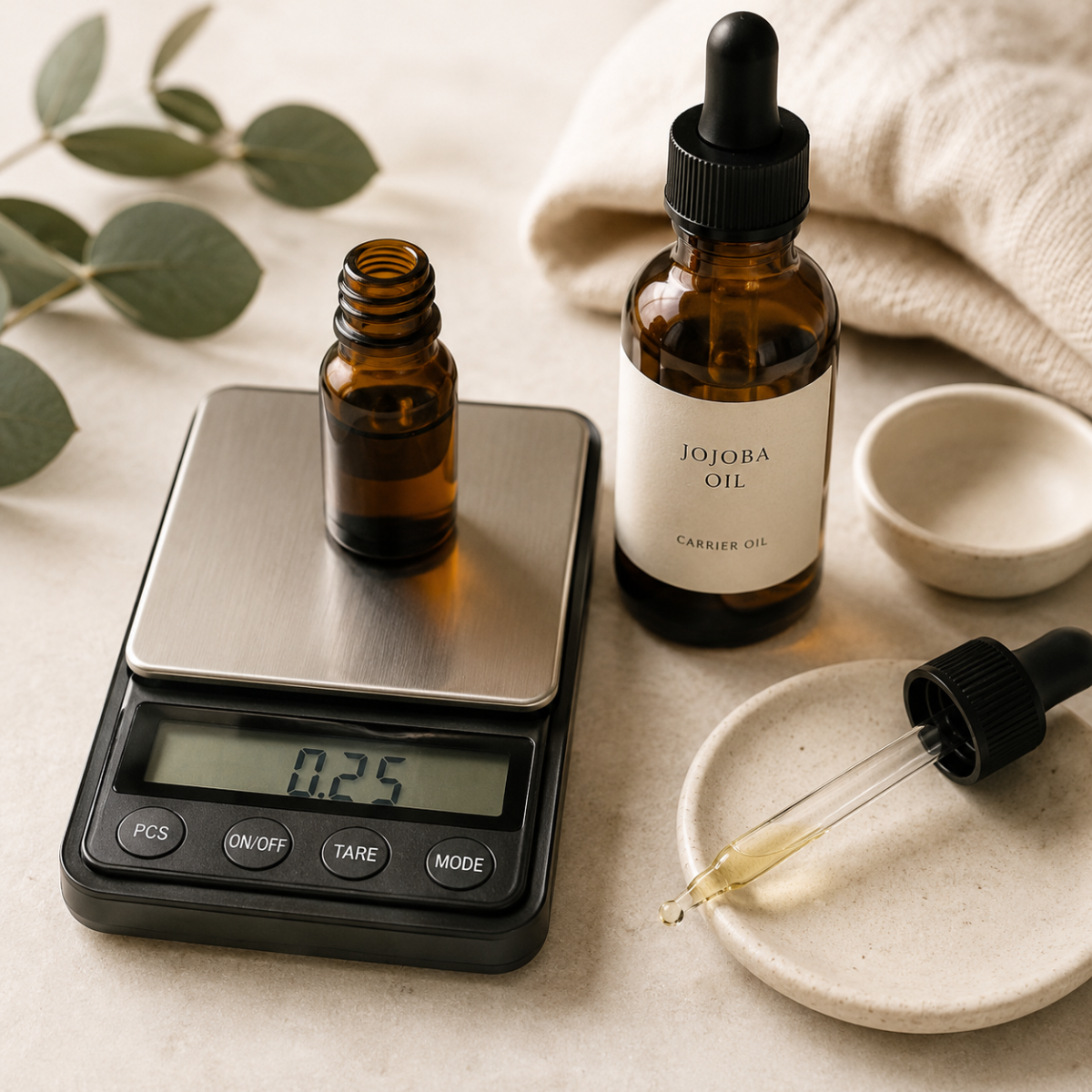 essentialoildilutionscale Natural Knows measuring essential oil dilution for headache safety