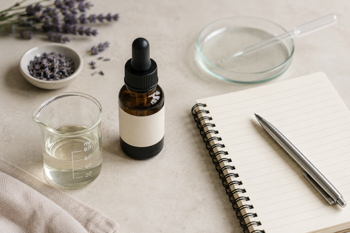 lavenderoilresearchflatlay Natural Knows lavender oil research and clinical trial evidence